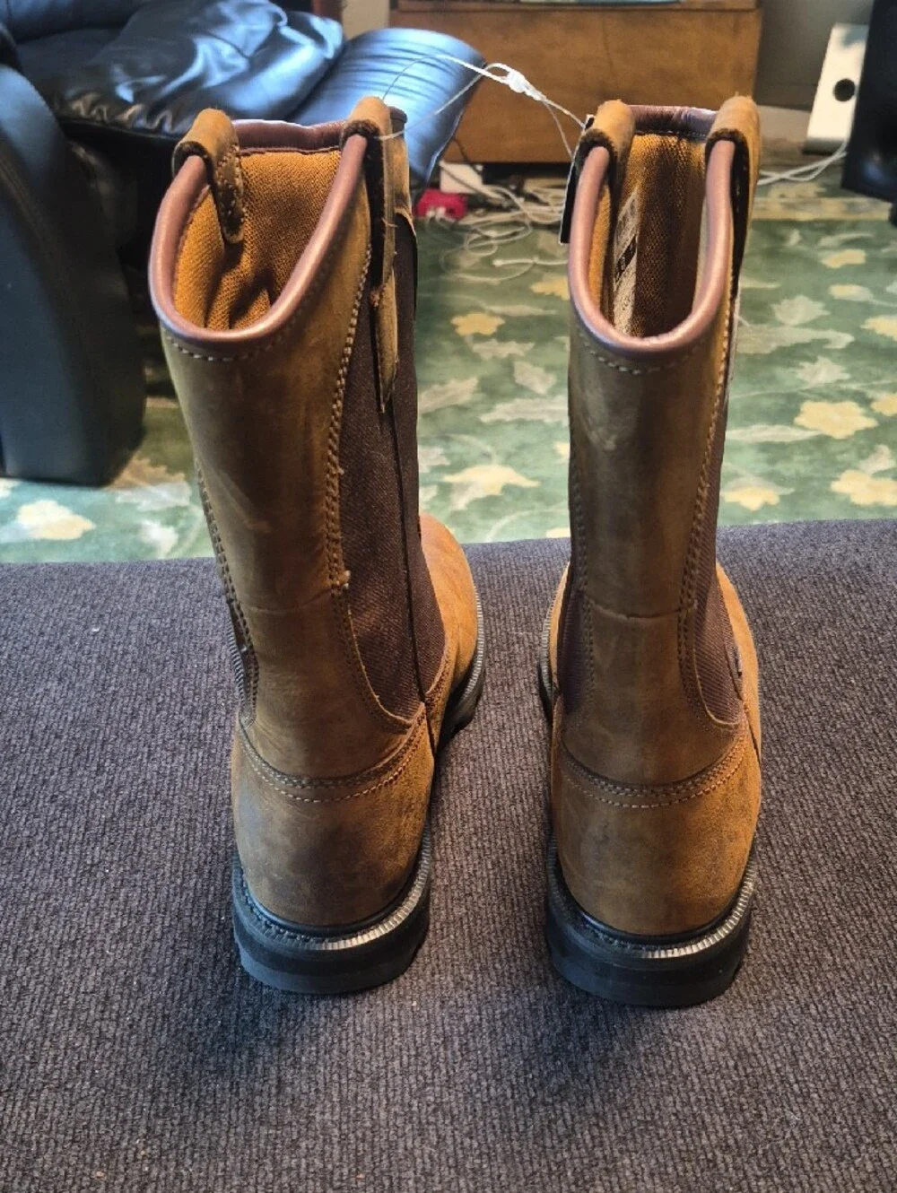 Carhartt Men's Brown/Tan Pull-On Work Boots